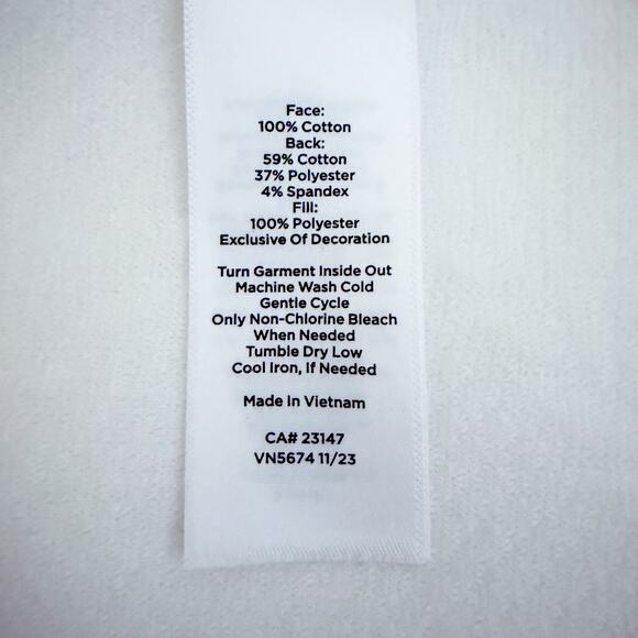 TALBOTS | White Green Navy Blue Jacquard Cable Dress Short Sleeve Cuff | Size XL - Picture 10 of 12